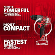 Milwaukee 3404-20 M12 FUEL 12-Volt Lithium-Ion Brushless Cordless Next Generation 1/2 in. Hammer Drill