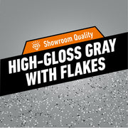 Gorilla Epoxy Garage Floor Coating Kit, 2 Gal Gray High-Gloss, 100% Solids, Chemical Resistant, 550 Sq Ft Coverage, 12 Pieces, 117994DF