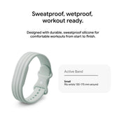 Google Fitbit Air Active Bundle Fitness Tracker with Personalized AI Coaching, Screenless Design, Obsidian, Active Band Size Small