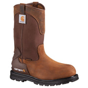 Carhartt CMP1200 Core 11'' Waterproof Steel Toe Wellington Work Boots for Men - Bison/Brown - 12W