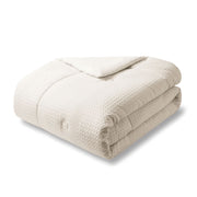 Mainstays MS9344409622-23 Full/Queen 5-Piece All-Season Comforter Set, Ivory Waffle