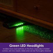 Suirviz U8 Cordless Stick Vacuum Cleaner, 40KPA Suction, 35-Minute Runtime, Green LED Light, Lightweight, Self-Standing, HEPA Filtration, Handheld for Pet Hair, Carpet and Hard Floors