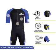 Cressi Tiburon Shorty Wetsuit for Men - Black/Blue - 2XL