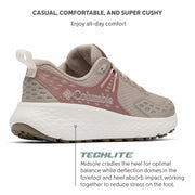 Columbia Women's Konos TRS Hiking Shoes, Lightweight Breathable Mesh, Soft Taupe Sea Salt, Size 8, Trail Running, Omni-MAX Plus Cushioning, Adapt Trax Outsole, 208112