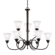 Generation Lighting Holman Five Light Chandelier with Crystal Embellishments, Heirloom Bronze, 18 in, 31809-782