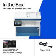 HP LaserJet Pro MFP 4112fdn Monochrome Laser Printer, Duplex, Multifunction with Copier, Scanner, Fax, Ethernet, 50-Sheet ADF