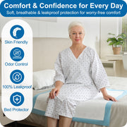 Kekoy Incontinence Bed Pads Disposable, Maximum Absorbency, 30 x 36 in, Anti Slip Backing, 50 Count