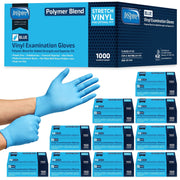 Inspire Nitrile-Vinyl Blend Disposable Gloves, Latex Free, Powder-Free, Blue, Large, 1000 Count