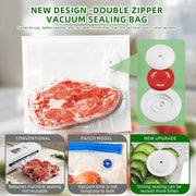 PKALQ HYD01 Food Saver Vacuum Sealer Machine, Cordless Compact Design, One-Touch Operation, White