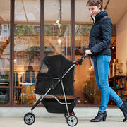 BestPet Travel Folding Carrier Pet Stroller for Medium, Black