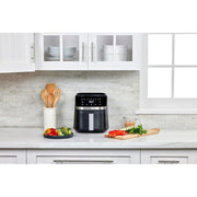 BLACK+DECKER Purify 4QT Air Fryer, Digital LED Touchscreen, 9 Presets, Timer with Auto Shut-Off and Shake Reminder, 1300W, Black, AFBD42-0BD