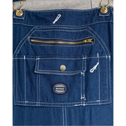 Berne Vintage Unlined Washed Denim Bib Overall, 32W x 32L, Medium Waist, Blue, B913