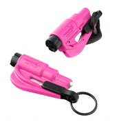 resqme 08.100.03 Quick Car Escape Tool. Seatbelt Cutter & Window Breaker - Pink Twin Pack