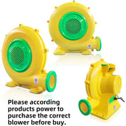 XHYHWYD 750W Air Blower for Inflatable Bounce House, Jumper, Water Slide, Portable, Yellow