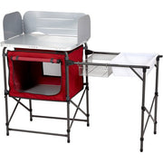 Ozark Trail TA-619 Camping Table, Silver and Red, 31