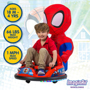 Flybar Marvel Spidey ImaginAir 6V Ride-On Bumper Car with Inflatable Character