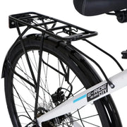 Hyper Bicycles HYP-E700-1301 E-Ride 700C 36V Electric Commuter E-Bike for Adults, Pedal-Assist, 250W Mid-Drive Motor, Matte White