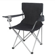 Ozark Trail Quad Folding Camp Chair with Steel Frame, Tear-Resistant Polyester Fabric, Mesh Cup Holder, Burnt Orange