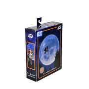 NECA E.T. 40th Anniversary 7 Scale Action Figure Elliot and E.T. on Bicycle with Pull-Back-and-Go Action, Multicolor