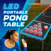 MinnArk Mas-Tpong 27-Inch Portable LED Pong Table Party Game Set