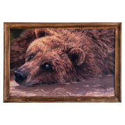 Open Road Brands 90195975 Bear Framed MDF Wall Art by Bonnie Marris