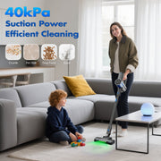 Rayfurn 807C Cordless Vacuum Cleaner 40KPa/50Mins Lightweight Stick Vacuum with Brushless Motor, LED Display