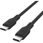 Belkin BoostCharge USB-C to USB-C Cable, 10ft, 100W Fast Charging, Braided Nylon, USB-IF Certified, Black