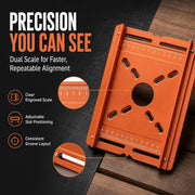 ZYSMBD Aluminum Alloy Wood Router Slotting Bracket, Adjustable Width with Scale for Straight Slots
