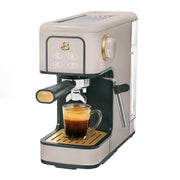 Beautiful by Drew Barrymore Slim Espresso Machine, 20-Bar Pressure, 52mm Diecast Portafilter, Stainless Steel Warming Plate, 50oz Water Reservoir, Thyme Green and Porcini Taupe