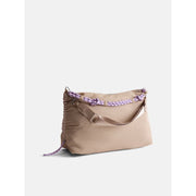 No Boundaries Women's Large Nylon Tote Shoulder Bag with Paracord and Adjustable Crossbody Straps, Tan