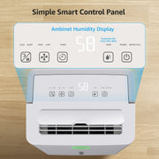 KNKA Pro 19 Pint Dehumidifier, 2,500 Sq.Ft Coverage, Smart LCD Humidity Control, Dual Drainage, Energy Efficient