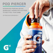 Gatorade GX Refillable Water Bottle, Marble White, 30 oz, BPA-Free Plastic, Flip Top Lid with High-Flow Valve, 87412436