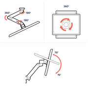 Ergotron LX Pro Premium Single Monitor Arm, Wall Mount, Fits Up to 34 in Screens, 4 to 22 lb, Articulating Tilt and Rotation, White, 45-683-290
