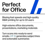 HP LaserJet Pro MFP 4112fdn Monochrome Laser Printer, Duplex, Multifunction with Copier, Scanner, Fax, Ethernet, 50-Sheet ADF
