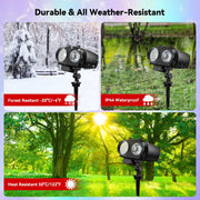 Trysworso Holiday Projector Lights, Dual Projection with 20 Interchangeable Slides and 10 Ripple Effects, Remote Control, Adjustable 180 Angle, IP44 Waterproof for Indoor Outdoor Use