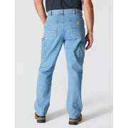 Carhartt Men's Loose Straight Denim Dungaree Jeans, 13-Ounce Cotton, Cove, 38W x 28L, 104941