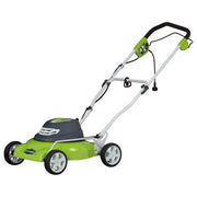 Green Works 18 in. Electric 2-in-1 Mulching Lawn Mower-GW25012