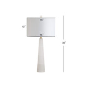 Safavieh TBL4067A Delilah 30-in White LED Rotary Socket Table Lamp with Fabric Shade