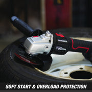 Hyper Tough 20V Brushless Cordless Angle Grinder, 4.5-Inch Wheel, Battery and Charger Included, Black, 6073
