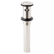 Signature Hardware SH439075PN Extended Press Type Pop-Up Bathroom Drain - No Overflow - Polished Nickel