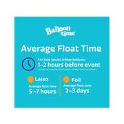 Balloon Time 12in Jumbo Helium Tank Kit with Colorful Latex Balloons