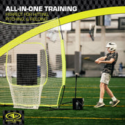 Athletic Works TT6512-20 7ft x 7ft Hit Pitch Training Net for Baseball Softball Protective Screens, New, 11.02lb