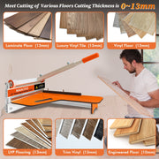 NAACOO Laminate Vinyl Floor Cutter, 13 in Vinyl Plank Cutter with Wheel, One-Step Angle and Length Cutting, Flooring Tool for Laminate, Engineered Wood, LVP, VCT, SPC, WPC