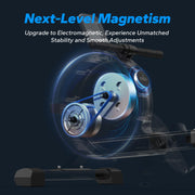 MERACH Q1S Rowing Machine, 16 levels of Quiet Magnetic Smart Auto Resistance, 350 lbs Weight Capacity Rower Machine
