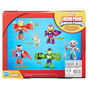 Hasbro Marvel Iron Man and His Awesome Friends Armored-Up Avengers Pack, 3-Inch Poseable Action Figures with Detachable Armor Accessories, 6-Pack