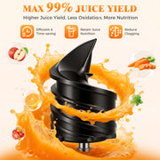 SiFENE SIF-8101 Cold Press Juicer, Masticating Juicer Machine w/4.35