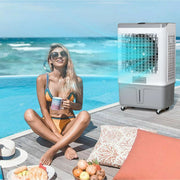 Ktaxon FLS-Z38BR Portable Air Cooler 2900CFM Evaporative Swamp Cooler with 15.8Gal Water Tank White