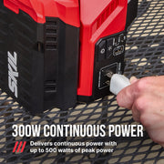 Skil PWR CORE 40V 300W Power Inverter with Pure Sine Wave, Powers Four Devices, LED Indicator, Compatible with SKIL PWR CORE 40 Batteries, PI0300C-00