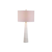 Safavieh TBL4067A Delilah 30-in White LED Rotary Socket Table Lamp with Fabric Shade