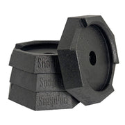 SnapPad HiWay RV Leveling Pads, Permanent Jack Stabilizers for 8 Inch Round Jack Feet, Heavy Duty Recycled Rubber, Anti-Slip, Water Drainage, 4-Pack